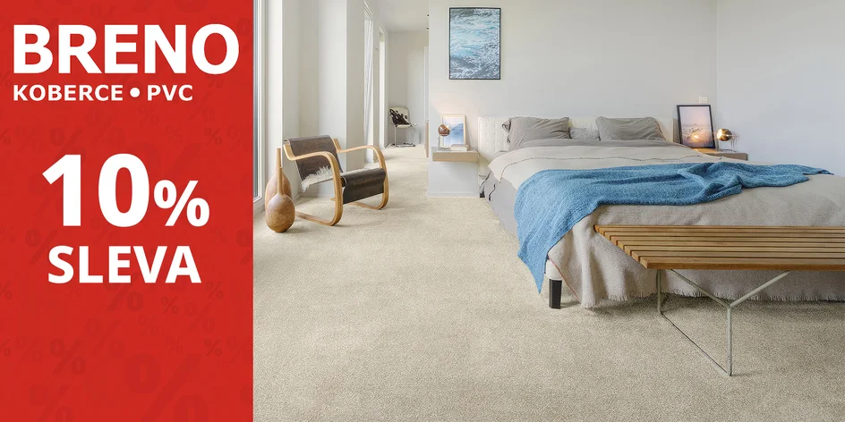 10% sleva do obchodu BRENO na koberce i podlahy