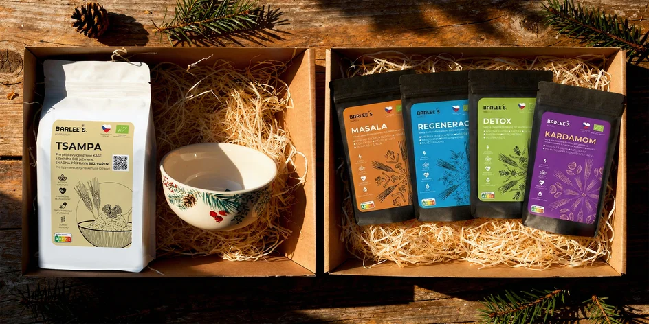 Dárkové balíčky: směsi na horké nápoje i tibetská Tsampa