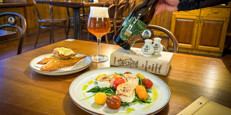 Tříchodové farmářské menu s pivním párováním pro dva