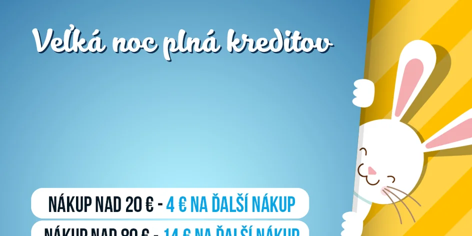 Bláznivá Veľkonočná kreditovačka! Nakúpte na Zľavomate a kredity sú vaše!