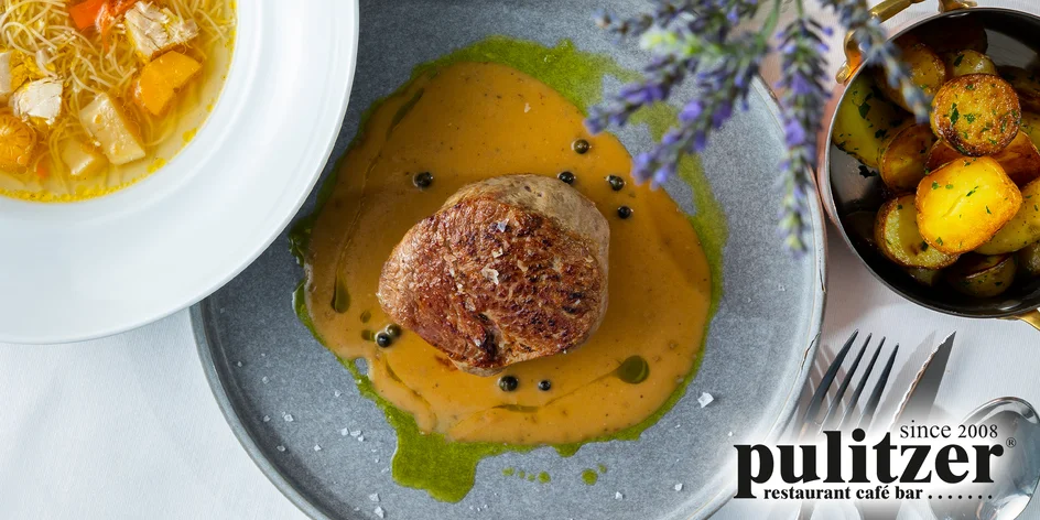 Juhoamerický hovädzí steak s prílohou a polievkou