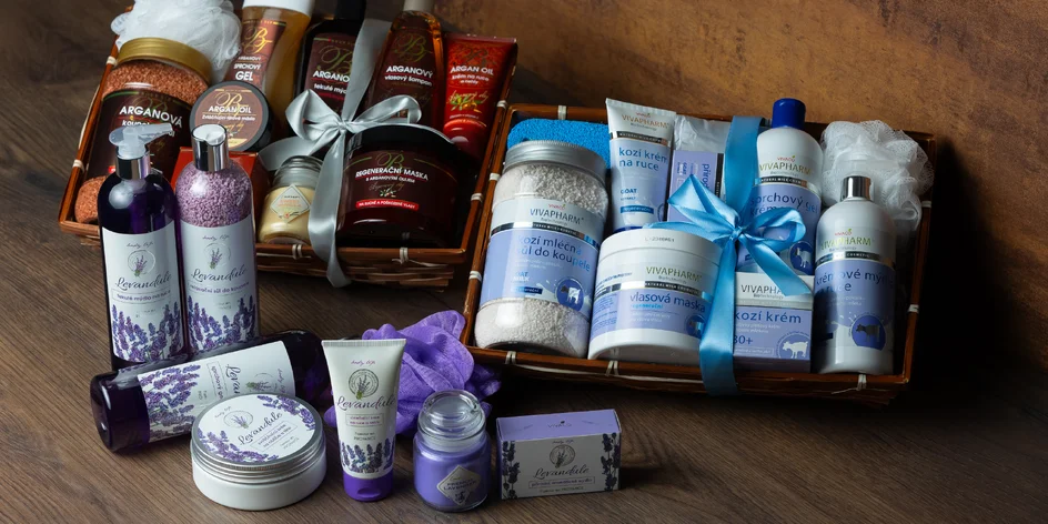 Darčekové koše kozmetiky: 3 druhy na výber