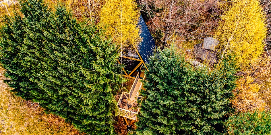 Unikátny domček v korunách stromov pod Martinskými hoľami