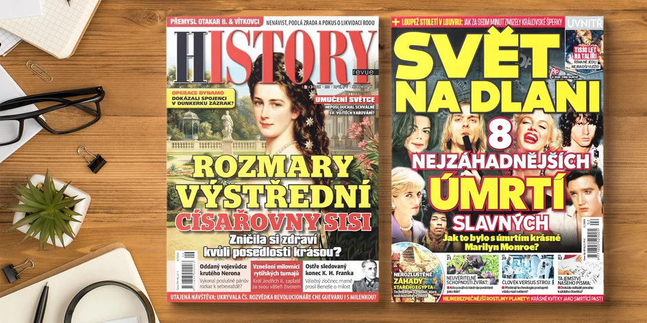 Až roční balíček časopisů: History + Svět na dlani