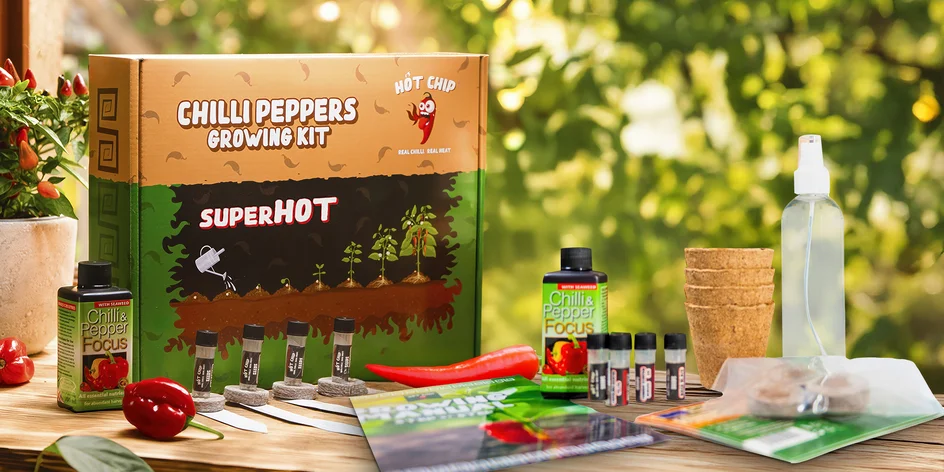 Dárková sada na pěstování chilli papriček včetně hnojiva