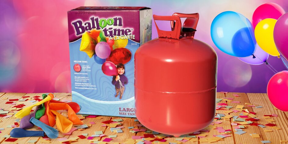 Heliové bomby pro nafouknutí 30 až 50 balonků