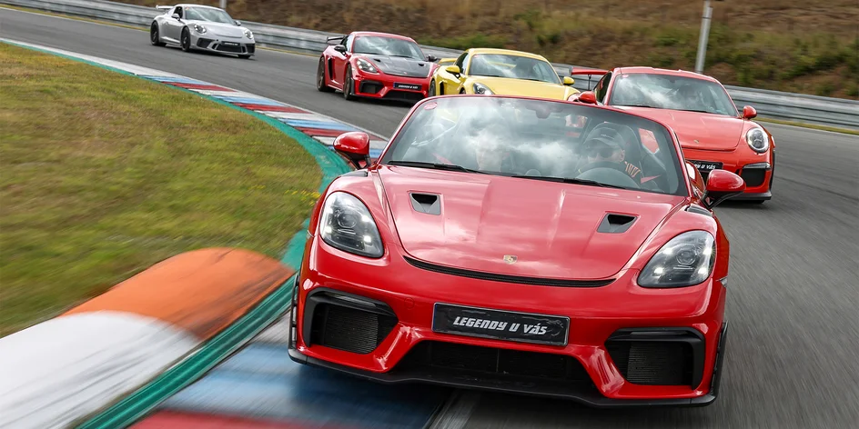 Adrenalin na závodním okruhu v Porsche Spyder RS