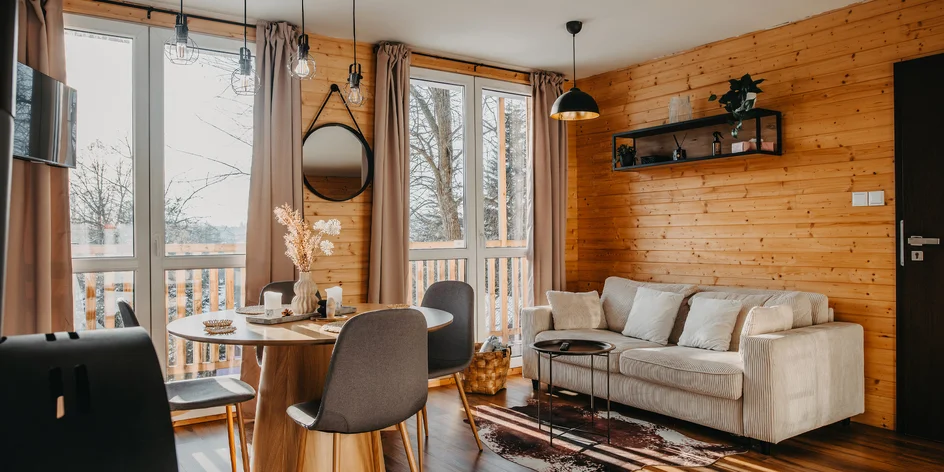 Vybavený tiny house s terasou na severní Moravě