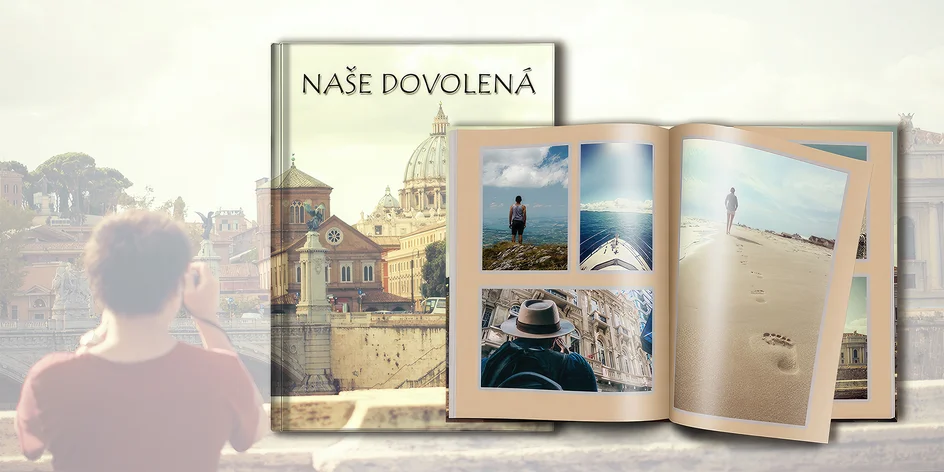 Fotokniha A4 na výšku s lepenou vazbou