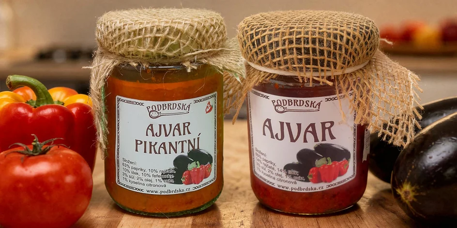 Nepálivý nebo pikantní ajvar vyrobený v ČR