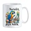 Nerušit, piju kávu! - Papoušek Ara (modrožlutý)