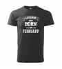 Legends are born in February | Velikost: XS | Černá