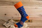 Barevné ponožky "Modrooranžové" | Velikost: 39-41