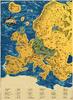 Stírací mapa Evropy Deluxe XL | Zlatá