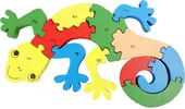 Dřevěné vzdělávací puzzle (Ještěrka)
