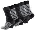 Pánské ponožky s pruhy v odstínech šedé, 5 párů | Velikost: 43-46