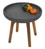 Odkládací stolek Laura: dřevo a cement, s okrajem | Velikost: 450 x 450 cm