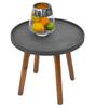 Odkládací stolek Mira: dřevo a cement, kulatý | Velikost: 400 x 450 mm