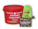 Amino Protein 70%, 3500 g + dárek: CellZoom Hardcore Activator a Amix Bag | Příchuť: Čokoláda