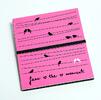 Fotoalbum-leporelo OLÉ s motivem ptáčků (růžové desky a černé stránky)