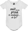 Body tričko Měl jsem prsa k snídani... a ty? | Velikost: 3 měsíce | Bílá