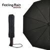 Skládací automatický deštník s poutkem – černá