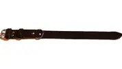Kožený obojek velur | Velikost: Délka 20 cm šířka 12 mm | Hnědá