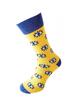 Bláznivé pánské ponožky | Velikost: 44-47 | Žlutá / oči