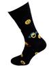 Bláznivé pánské ponožky | Velikost: 40-43 | Černá / smajlíci