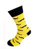 Bláznivé pánské ponožky | Velikost: 40-43 | Žlutá / vousy
