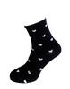 Bláznivé dámské ponožky | Velikost: 37-40 | Černá / srdce
