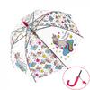 Transparentní deštník - duhový jednorožec
