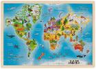 Mapa světa: dřevěné puzzle na desce, 192 dílků