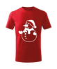 Dětské tričko se sněhuláky | Velikost: 122 | Červená