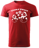 Pánské tričko se sněhuláky | Velikost: XS | Červená