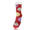 Dámské teplé ponožky, kolečka | Velikost: 35-38 | Červená