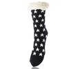 Dámské teplé ponožky, bílé hvězdy | Velikost: 35-38 | Černá