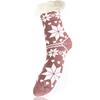 Dámské teplé ponožky, vločka, růžová | Velikost: 35-38