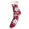 Dámské teplé ponožky, vločka, bordó | Velikost: 35-38