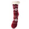 Dámské teplé ponožky, vločka 2, bordó | Velikost: 35-38