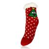 Dětské teplé ponožky, vánoční motiv 5, červená | Velikost: 26-28