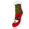 Dětské teplé ponožky, vánoční motiv 4, červená | Velikost: 29-32