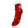 Dětské teplé ponožky, vánoční motiv 3, červená | Velikost: 26-28