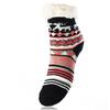 Dětské teplé ponožky, vánoční motiv I., černo-růžová | Velikost: 26-28