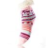 Dětské teplé ponožky, vánoční motiv V., růžová | Velikost: 26-28