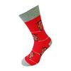Vánoční pánské ponožky | Velikost: 40-43 | Červená / rudolf