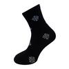 Vánoční dámské ponožky | Velikost: 36-40 | Černá / vločky