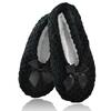 Dámské teplé papuče z ovčí vlny - s mašlí | Velikost: 35-38 | Černá