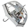 Poloautomatický deštník Paříž – šedá