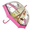 Poloautomatický deštník Paříž – růžová
